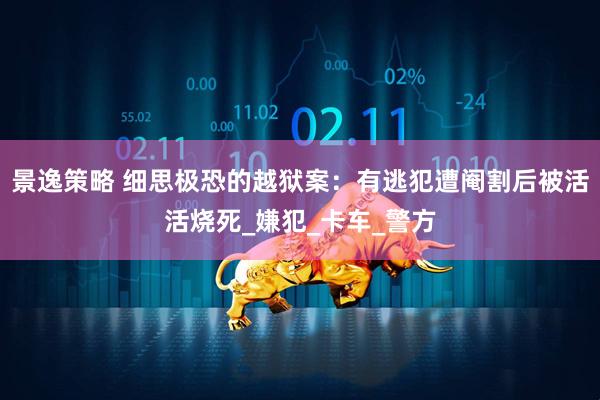 景逸策略 细思极恐的越狱案:有逃犯遭阉割后被活活烧死_嫌犯_卡车_警方