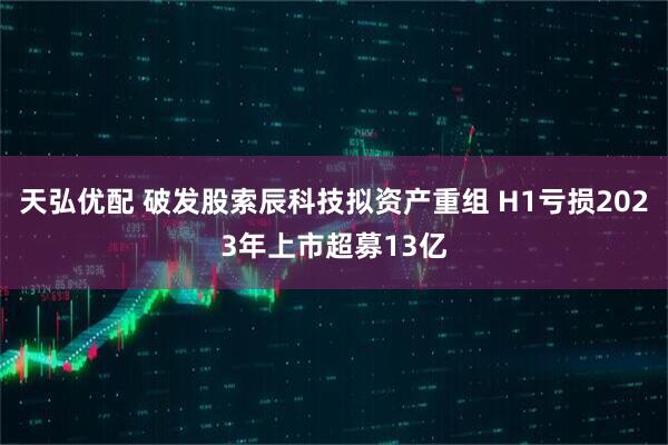 天弘优配 破发股索辰科技拟资产重组 H1亏损2023年上市超募13亿